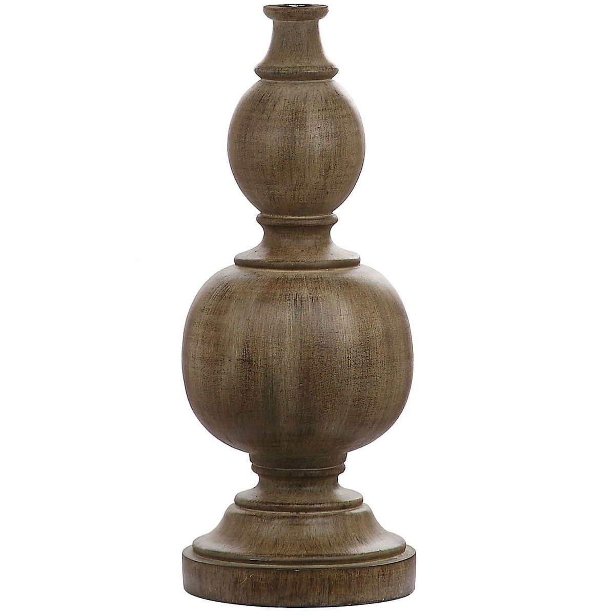 Araceli Traditional Carved Wood-Inspired Table Lamp Set, Brown and White