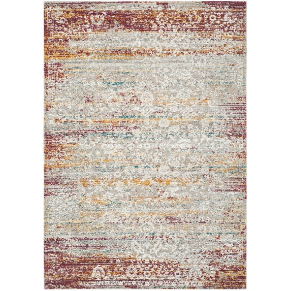 SAFAVIEH Aria Rubye Geometric Area Rug, Red/Creme, 4' x 6'