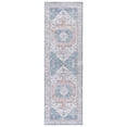 thumbnail image 1 of SAFAVIEH Arizona Tegan Oriental Polyester Machine Washable Runner Rug, Beige/Light Blue, 2'6" x 8', 1 of 10