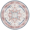 thumbnail image 1 of SAFAVIEH Arizona Alaia Medallion Polyester Machine Washable Area Rug, Rust/Dark Blue, 6' x 6' Round, 1 of 7
