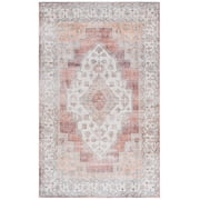 Safavieh Arizona 8'-0" X 10'-0" Polyester Power Loomed Rug In Beige / Rust