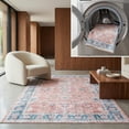 thumbnail image 1 of Safavieh Arizona 8'-0" X 10'-0" Polyester Power Loomed Rug In Rust / Aqua, 1 of 13