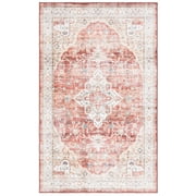 Safavieh Arizona 8'-0" X 10'-0" Polyester Power Loomed Rug In Rust / Gold