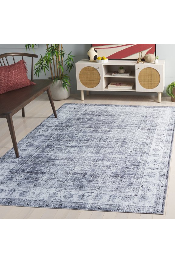 Arizona Aria Distressed Machine Washable Area Rug, Gray/Beige, 5' x 8'