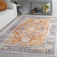 thumbnail image 1 of Safavieh Arizona Jemima Medallion Polyester Machine Washable Area Rug, Rust/Gray, 5' x 8', 1 of 11