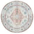 thumbnail image 1 of SAFAVIEH Arizona Shawn Medallion Machine Washable Area Rug, Rust/Beige, 6' x 6' Round, 1 of 8