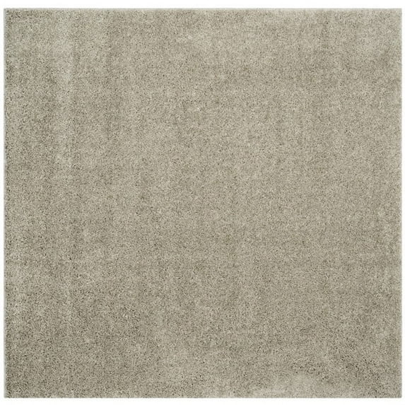 Safavieh Arizona Shag Collection Southwestern Runner Rug-Color:Silver,Shape:Square,Size:6'-7" X 6'-7"