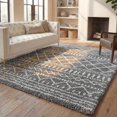 thumbnail image 1 of Safavieh Arizona Teagan Geometric Shag Area Rug, Brown/Ivory, 6' x 8', 1 of 10