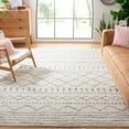 thumbnail image 1 of Safavieh Arizona Teagan Geometric Shag Area Rug, Ivory/Gray, 10' x 10' Square, 1 of 12