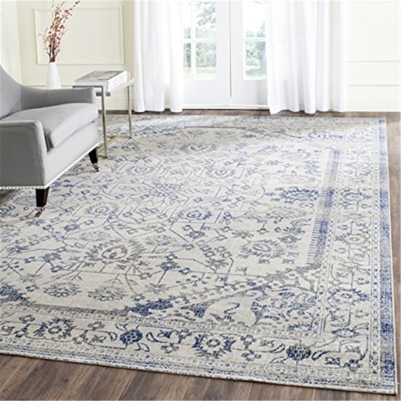 Safavieh Artisan Collection Vintage Oriental Distressed Runner Rug-Color:Silver/Blue,Shape:Small Rectangle,Size:6'L x 4'W