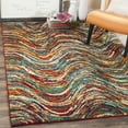thumbnail image 1 of SAFAVIEH Aruba Ida Geometric Waves Area Rug, Multi, 6'7" x 6'7" Square, 1 of 6