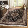 thumbnail image 1 of Safavieh Royal Kerman Cahal Oriental Wool Area Rug, Black/Ivory, 6' x 9', 1 of 8