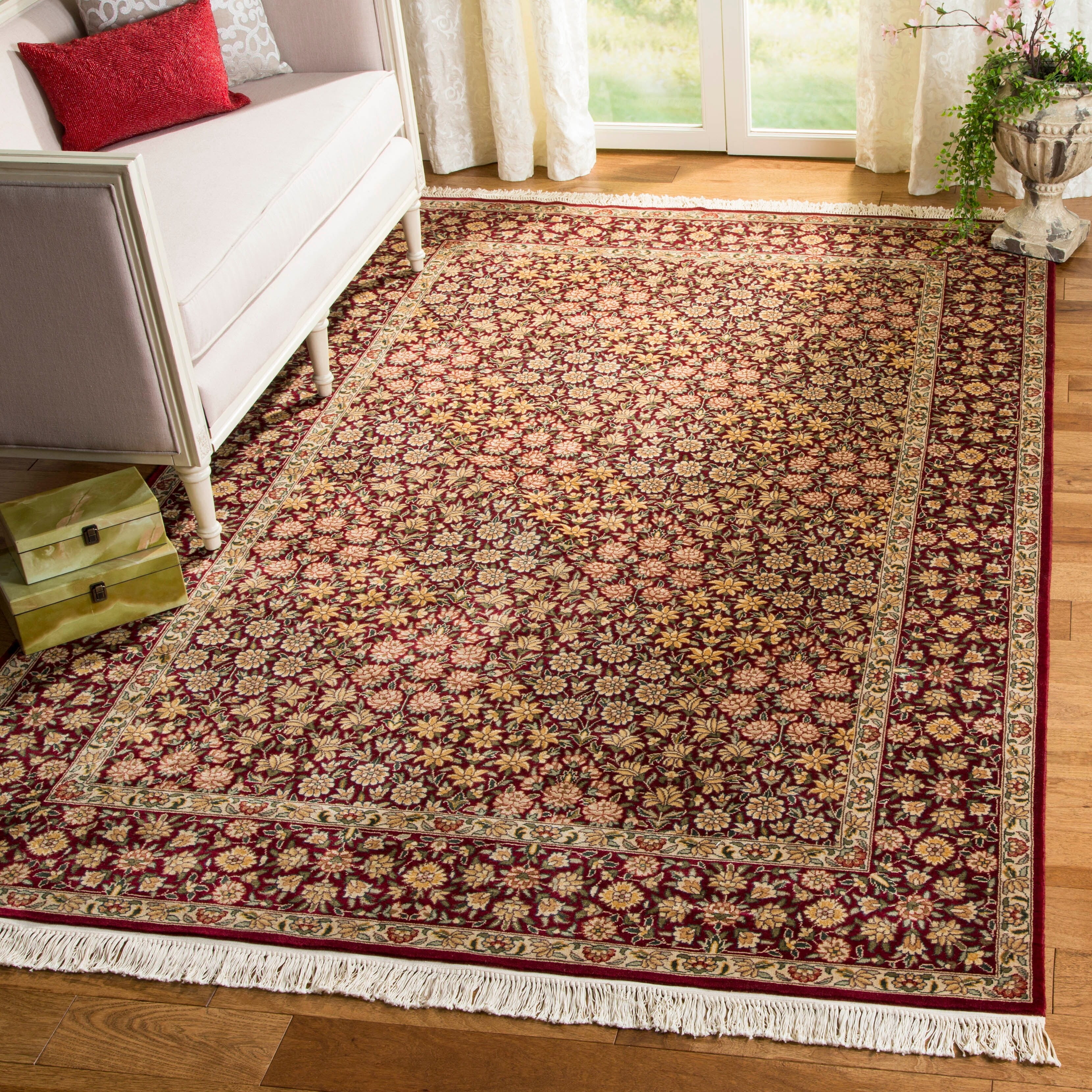 Hand-Knotted Royal Kerman Blue Wool & Cotton Rug 4' x 6'