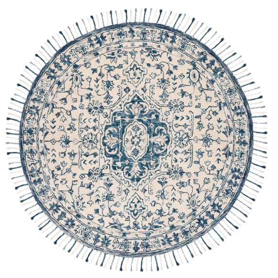 Safavieh Aspen 125 Rugs, Ivory / Blue, 9' X 9' , Round