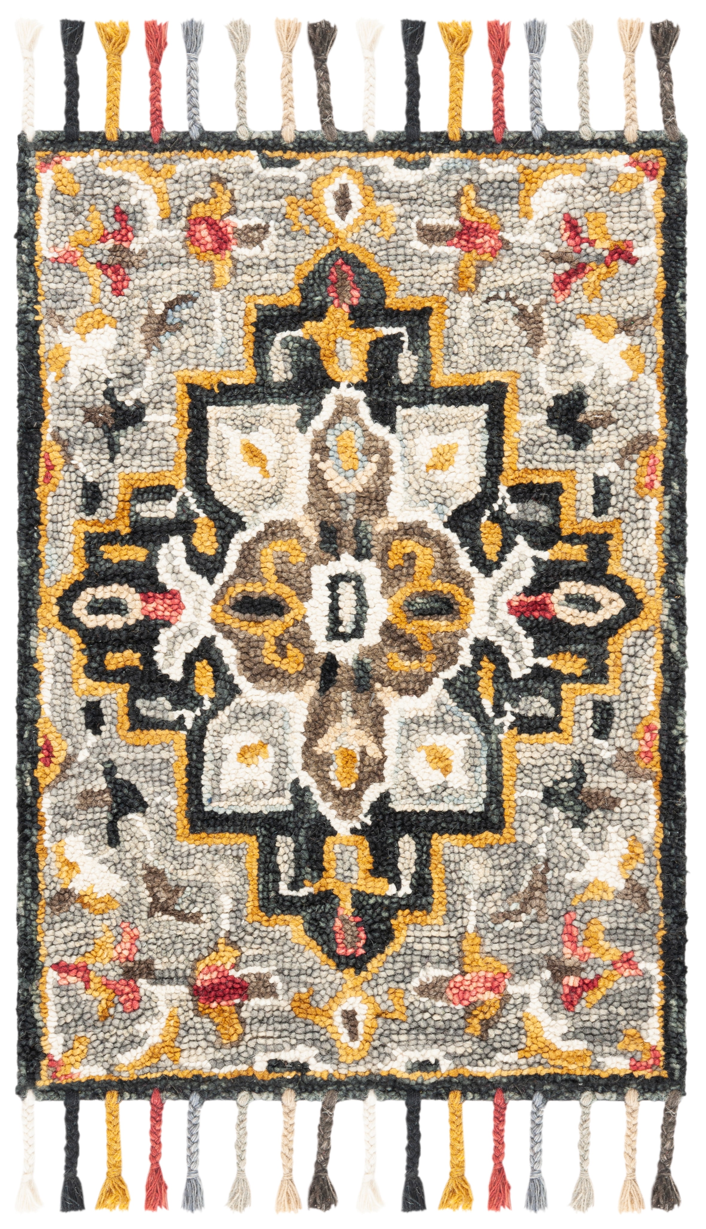 SAFAVIEH Aspen Eilish Oriental Wool Area Rug, Grey/Charcoal, 2' x 3'