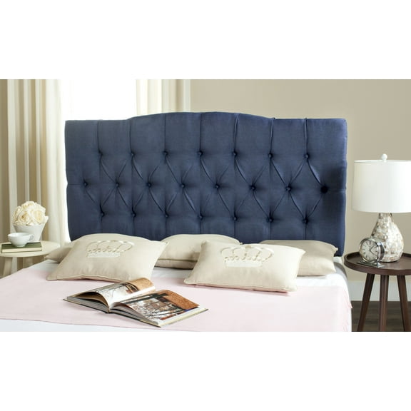 Safavieh Axel Modern Glam Tufted Headboard, Queen, Navy