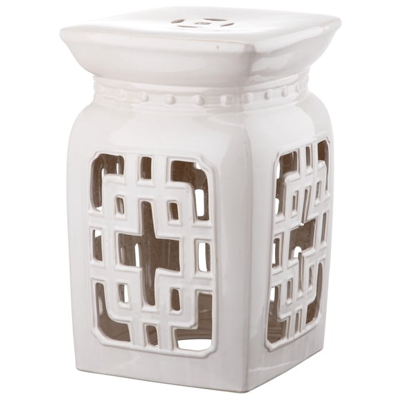 Safavieh Beijing Filigree Garden Stool-Color:Cream