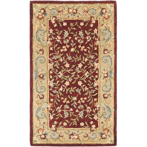Safavieh BERGAMA, RED / DARK BEIG, 2' X 3', Area Rug