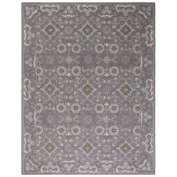 SAFAVIEH Blossom Calista Oriental Wool Area Rug, Grey, 8'9" x 12'
