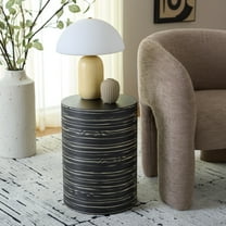 Safavieh Bahan Modern Wood Round End Table, Black