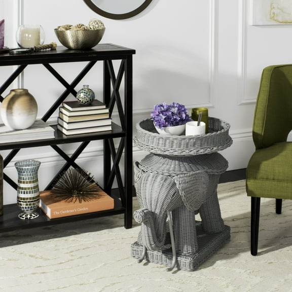 Safavieh Balford Elephant Storage Accent Table with Tray Top