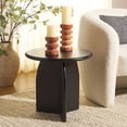 thumbnail image 1 of Safavieh Barazi Modern Wood Round End Table, Black, 1 of 9