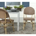 thumbnail image 1 of Safavieh Barrow Outdoor Patio Stacking Chair, Set of 2 - Brown, 1 of 10