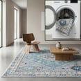 thumbnail image 1 of SAFAVIEH Bayside Sherwood Oriental Polyester Area Rug, Blue/Gray, 6'7" x 6'7" Square, 1 of 11