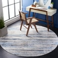 thumbnail image 1 of SAFAVIEH Bayside Donella Abstract Polyester Machine Washable Area Rug, Blue/Gold, 6'7" x 6'7" Round, 1 of 11