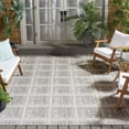 thumbnail image 1 of Safavieh Beach House Eliot Geometric Indoor/Outdoor Area Rug, Gray/Ivory, 6'7" x 6'7" Square, 1 of 6