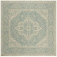 thumbnail image 1 of Safavieh Beach House Mai Traditional Outdoor Area Rug, Aqua/Cream, 6'7" x 6'7" Square, 1 of 5