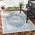 thumbnail image 1 of Safavieh Beach House Mai Traditional Outdoor Area Rug, Blue/Cream, 4' x 6', 1 of 10