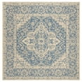 thumbnail image 1 of Safavieh Beach House Mai Traditional Outdoor Area Rug, Blue/Cream, 6'7" x 6'7" Square, 1 of 10
