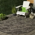 thumbnail image 1 of SAFAVIEH Beach House Nikola Geometric Indoor/Outdoor Area Rug, Black/Beige, 6'7" x 6'7" Round, 1 of 9