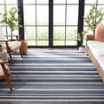 thumbnail image 1 of Safavieh Beach House Merrilyn Striped Indoor/Outdoor Area Rug, Navy/Ivory, 6'7" x 6'7" Square, 1 of 14