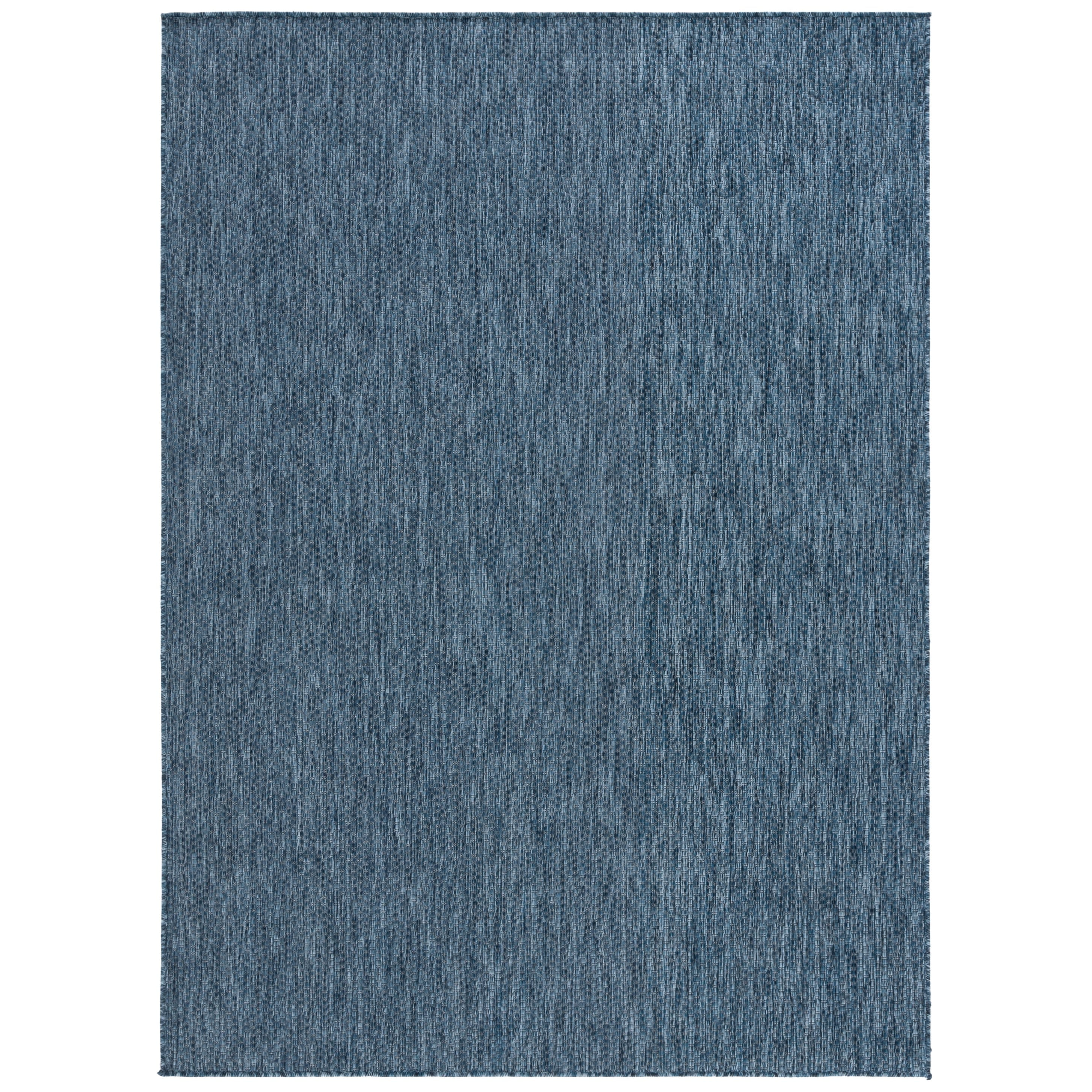 Navy Square Synthetic Indoor/Outdoor Area Rug 6'-7"