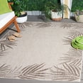 SAFAVIEH Beach House Cherlyn Botanical Indoor/Outdoor Area Rug, Beige