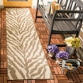 thumbnail image 1 of SAFAVIEH Beach House Axum Animal Indoor/Outdoor Runner Rug, Cream/Beige, 2'2" x 10', 1 of 5