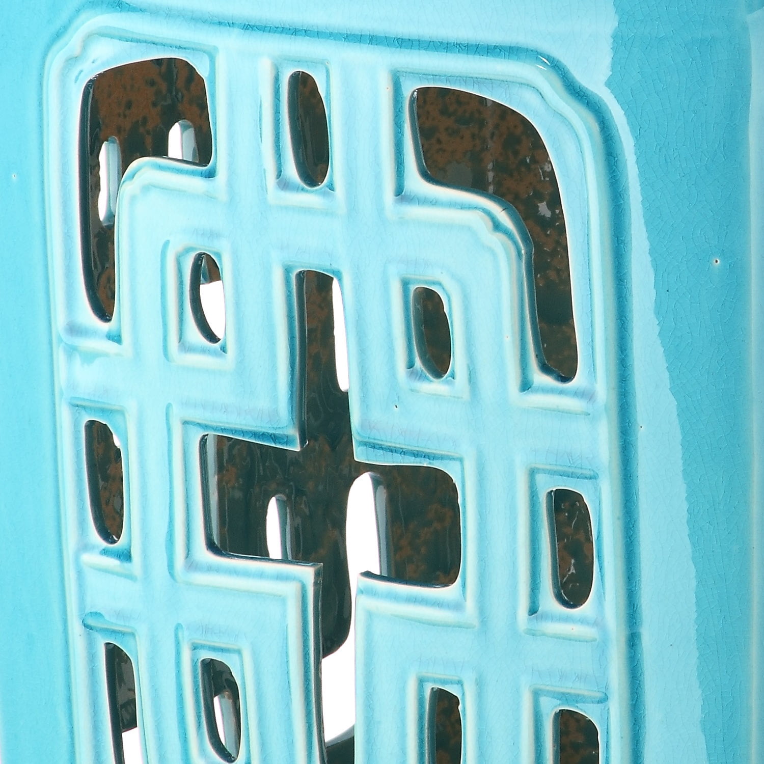 Safavieh Beijing Filigree Indoor/Outdoor Garden Stool, Light Blue
