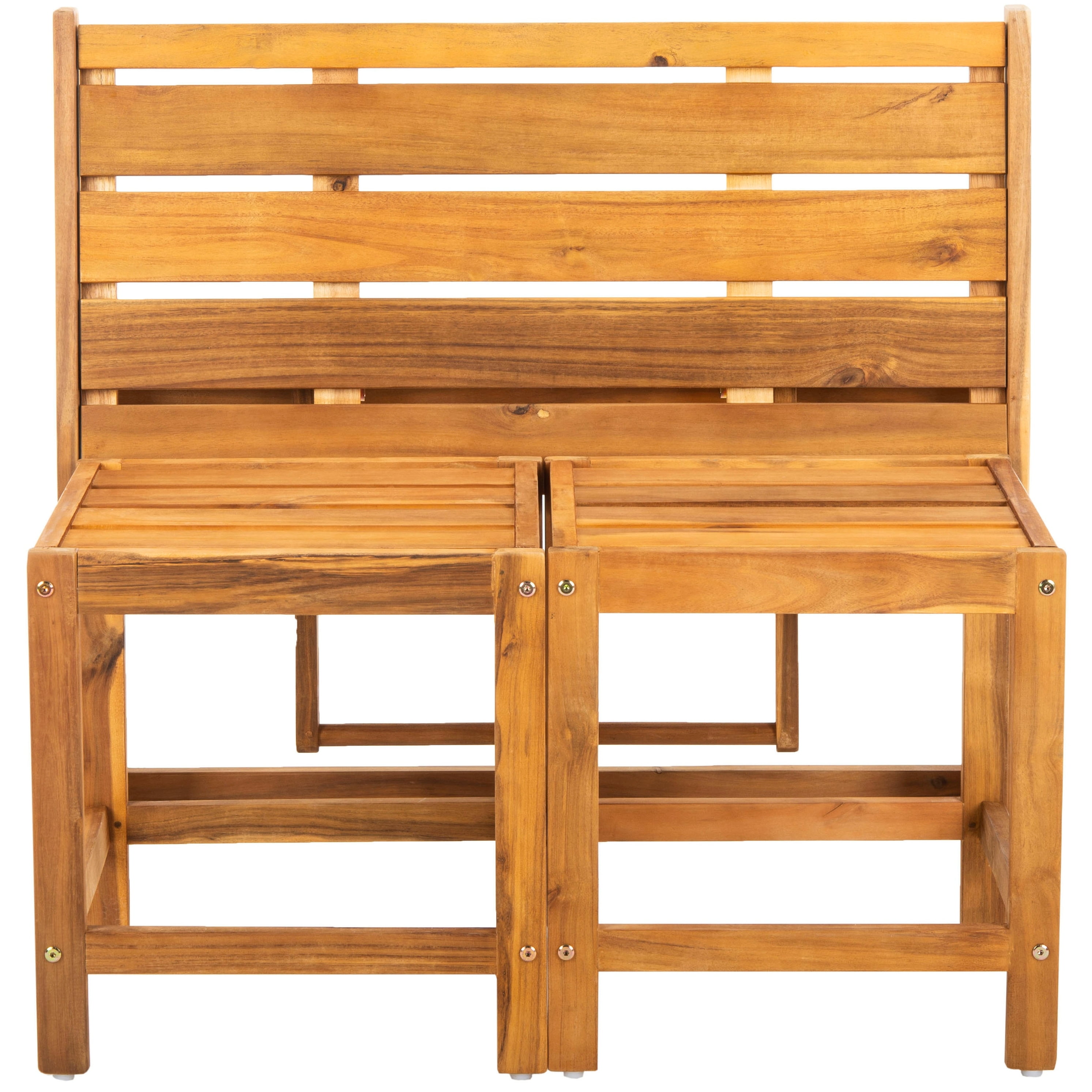 Natural Brown Acacia Wood Transformer Outdoor Bench/Table