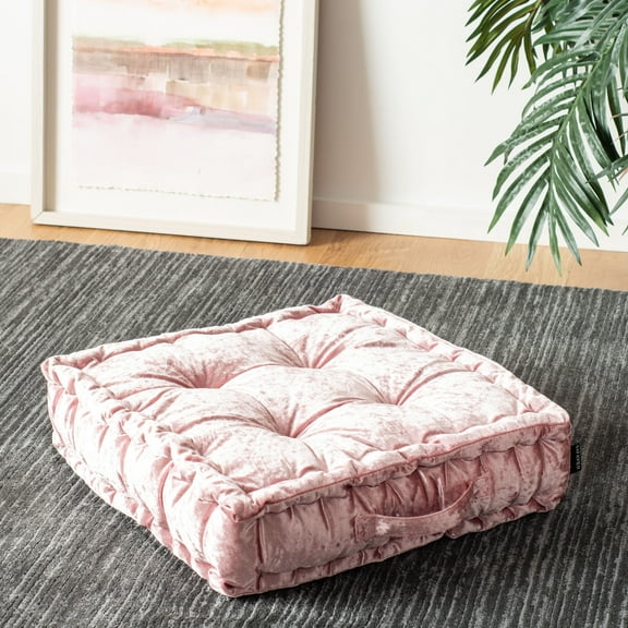 Safavieh Belia 18" x 18" Solid Square Tufted Floor Pillow