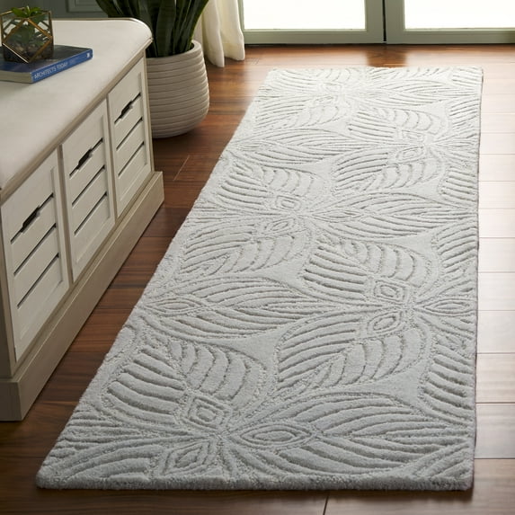SAFAVIEH Bella Margery Floral Runner Rug, Gray/Ivory, 2'3" x 8'