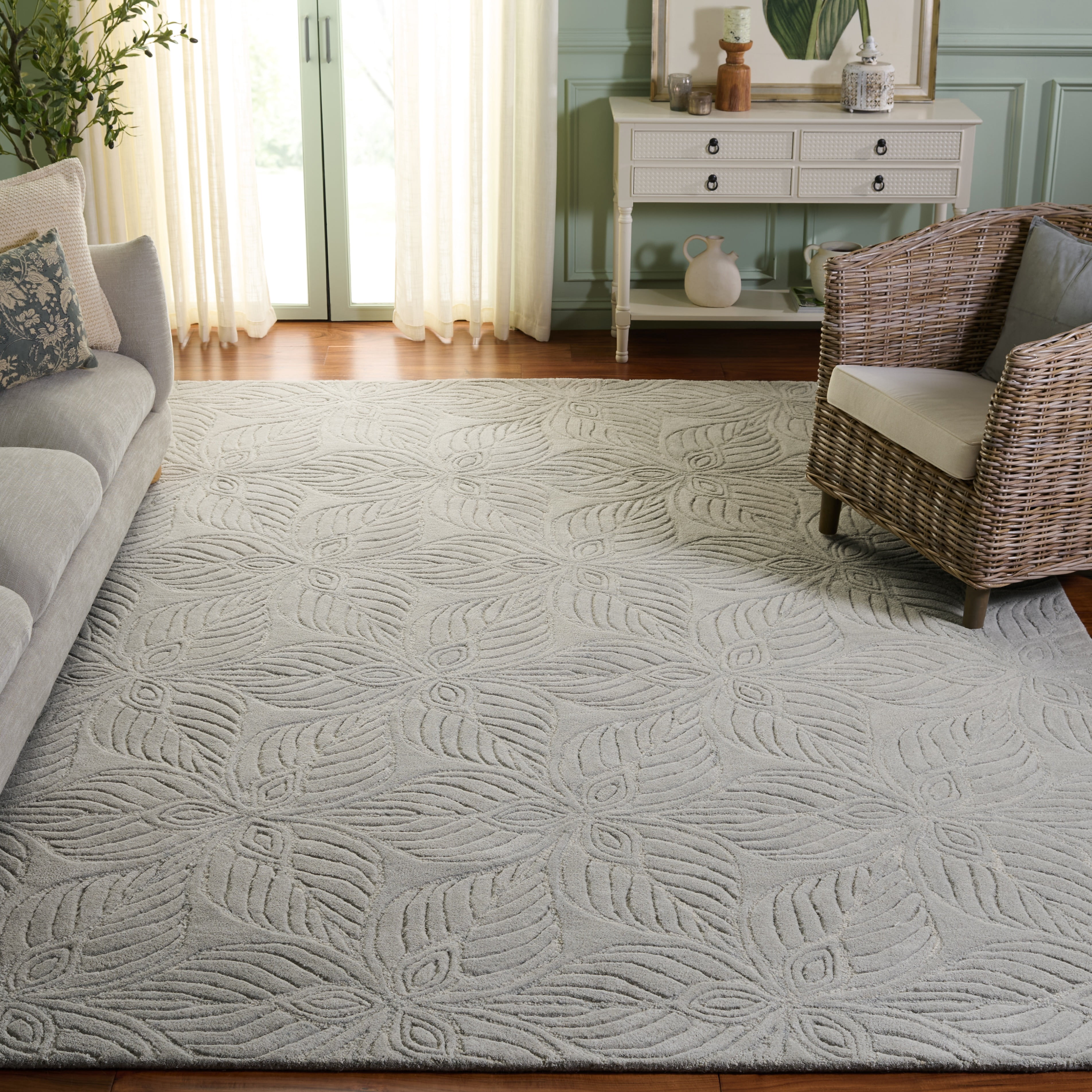 Safavieh Bella Margery Floral Area Rug, Gray/Ivory, 3' x 5'