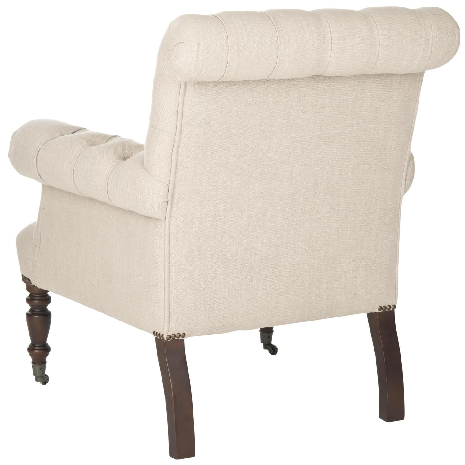 Contemporary Black and White Wood Accent Arm Chair 33"