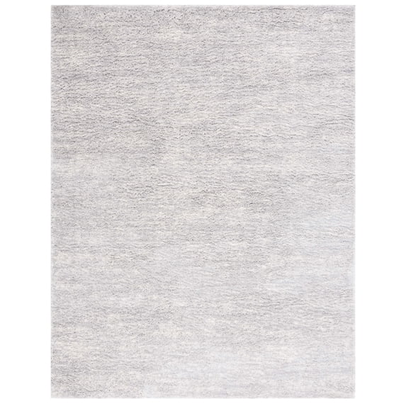 SAFAVIEH Berber Torvald Abstract Polyester Shag Area Rug, Grey/Ivory, 6'7" x 9'
