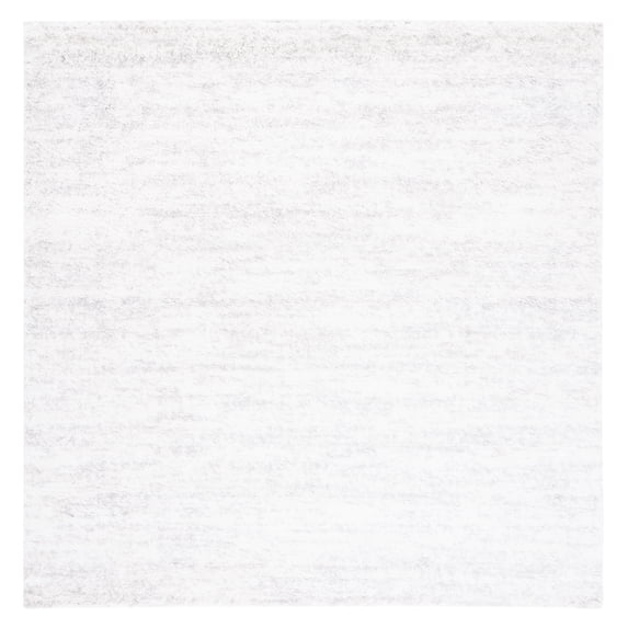SAFAVIEH Berber Torvald Abstract Polyester Shag Area Rug, Ivory/Light Grey, 12' x 12' Square