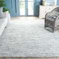 thumbnail image 1 of Safavieh Berber Torvald Abstract Polyester Shag Area Rug, Ivory/Light Aqua, 10' x 10' Square, 1 of 11
