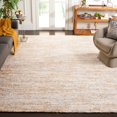 thumbnail image 1 of Safavieh Berber Torvald Abstract Polyester Shag Area Rug, Ivory/Light Gold, 8' x 8' Square, 1 of 11