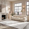 thumbnail image 1 of Safavieh Berber Torvald Abstract Polyester Shag Area Rug, Ivory/Light Gray, 6' x 9', 1 of 12
