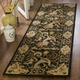 thumbnail image 1 of Safavieh Bergama Pompeii Floral Bordered Wool Runner Rug, Charcoal, 2'3" x 10', 1 of 7